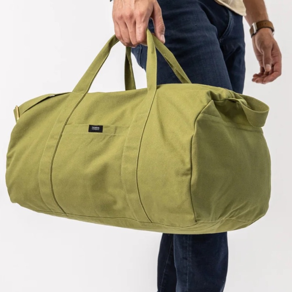 Terra Thread Organic Cotton Duffle Bag pack